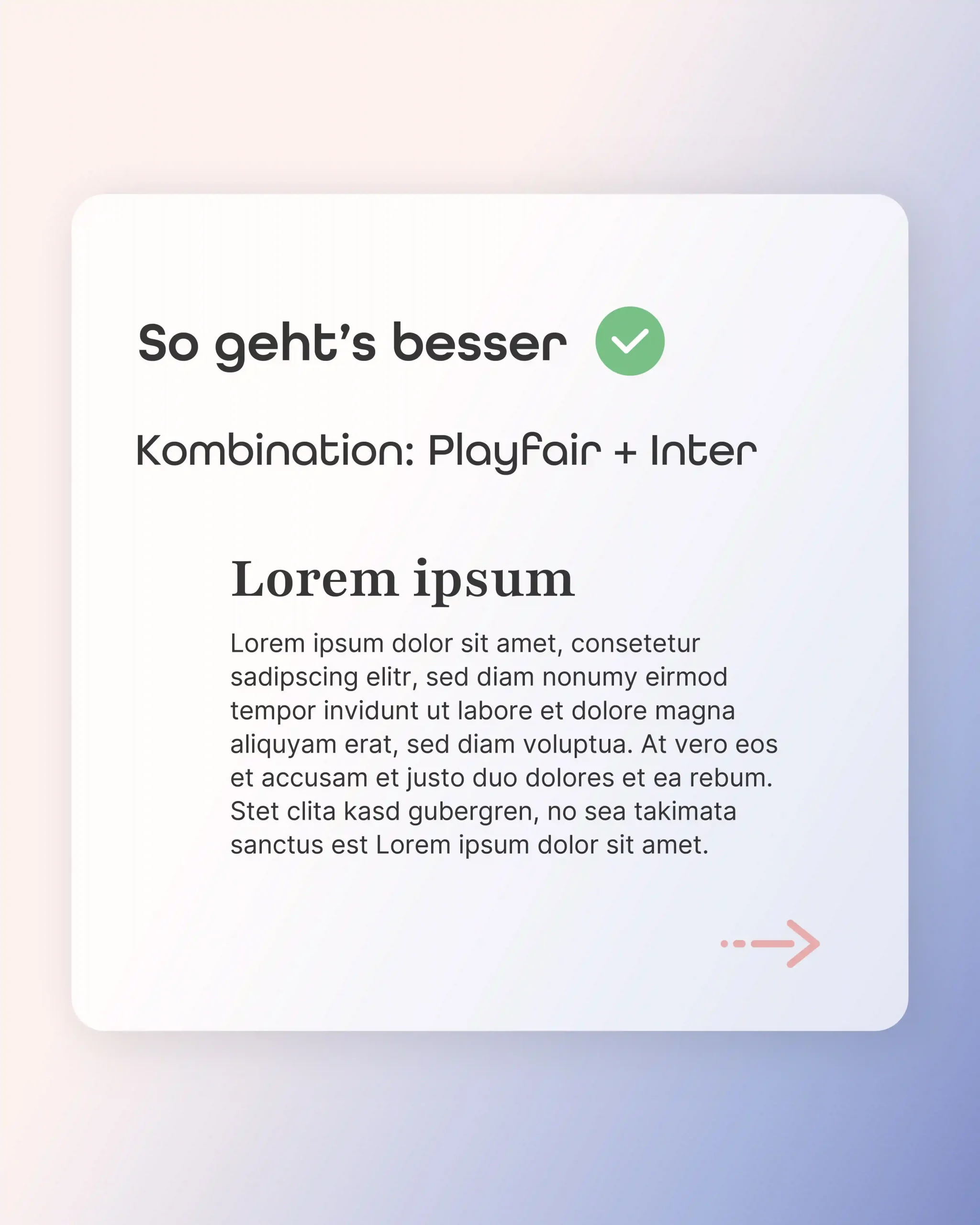 Schriftkombinationen die funktionieren